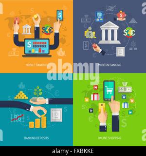 Banking Design Concept Illustrazione Vettoriale