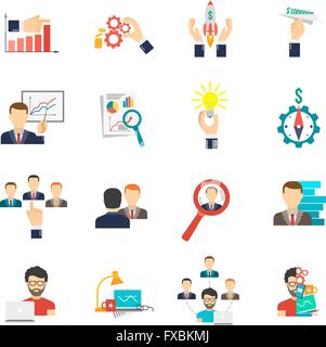 Attività icona Set piatto Illustrazione Vettoriale