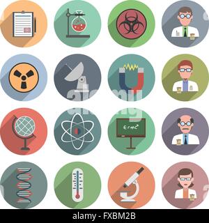 Icona della scienza Flat Illustrazione Vettoriale