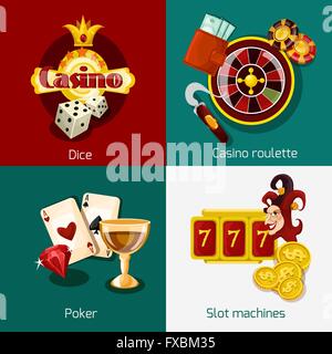 Concetto di casinò impostato Illustrazione Vettoriale