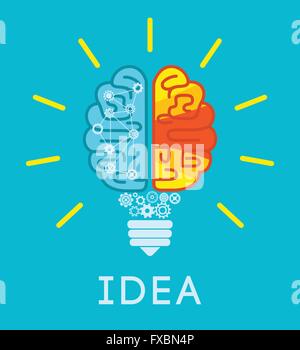 Cervello Idea Concept Illustrazione Vettoriale