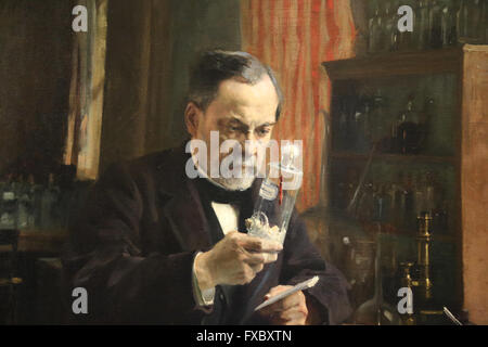 Louis Pasteur. Ritratto, 1885 dal pittore Albert Edelfelt (1854-1905). Olio su tela. Il Museo d' Orsay. Parigi. La Francia. Foto Stock