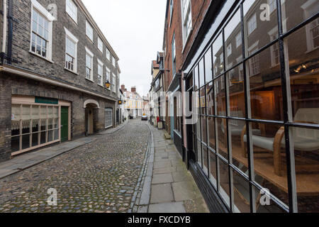 Negozio di antiquariato in Elm Hill, Norwich, Norfolk, Inghilterra, Regno Unito Foto Stock