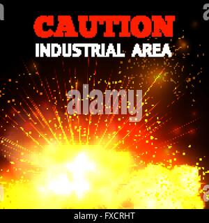 Esplosione di sfondo di fuoco Illustrazione Vettoriale