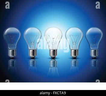 Lampadine serie idea concetto banner Illustrazione Vettoriale