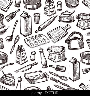 Cottura modello senza giunture Illustrazione Vettoriale