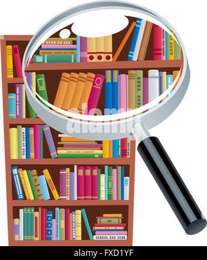 Illustrazione concettuale per la ricerca. Illustrazione Vettoriale