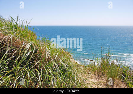 Block Island RI Mohegan Bluffs Foto Stock