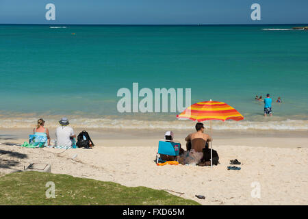 Stati Uniti d'America, Hawaii, Oahu Kailua, Kailua Beach Foto Stock