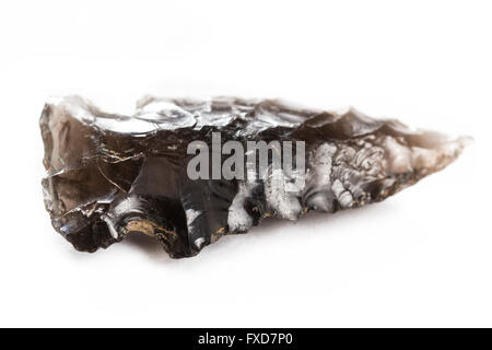 Collezione privata di nativi americani teste di freccia con identificabili strumento rudimentale segna Foto Stock