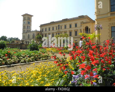 Fioriture estive - Osborne House, Cowes, Isola di Wight Foto Stock