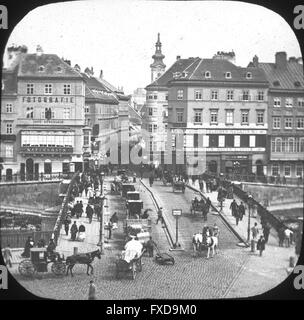 Wien 1, Ferdinandsbrücke. Foto Stock