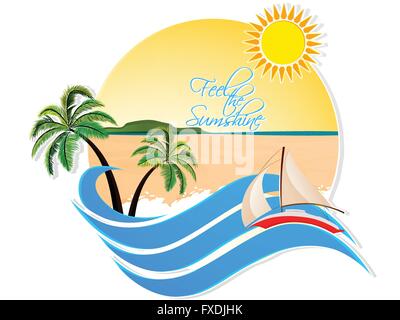 Sento il sole Illustrazione Vettoriale