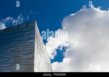 Bilbao, Spagna - 26 Marzo 2016: Dettagli del Guggenheim Museum costruito nel 1997 dall architetto canadese Frank Gehry Foto Stock