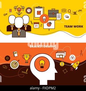 Il concetto di Business Banner impostato Illustrazione Vettoriale