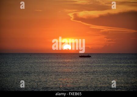 Vista tramonto a Seminyak Bali Foto Stock