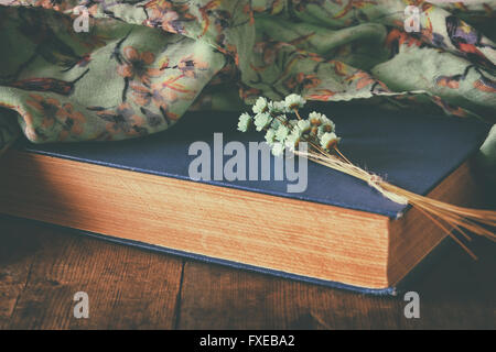 Vecchio diario vintage libro sul tavolo di legno. Tonica foto Foto stock -  Alamy