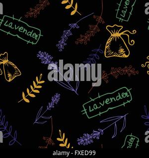 Lavanda modello senza giunture Illustrazione Vettoriale