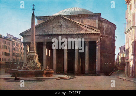 Il Pantheon in Piazza della Rotonda, Roma, Italia. Fotografia dall inizio del XX secolo. Foto Stock