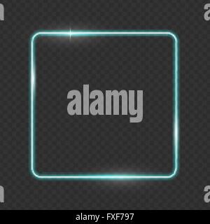 Telaio al neon, pulsanti a scacchi in astratto Backgrou trasparente Illustrazione Vettoriale