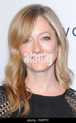 New York, NY, STATI UNITI D'AMERICA. Xiv Apr, 2016. Judy Greer presso gli arrivi per il 4° annuale "per amore del cinema' Tribeca Film Festival, evento Spring Studios di New York, NY Aprile 14, 2016. © Kristin Callahan/Everett raccolta/Alamy Live News Foto Stock