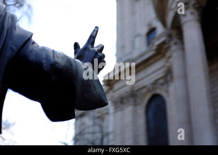 Statua di John Wesley Foto Stock