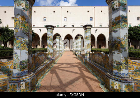 Giardino della basilica di santa chiara, Miano, Napoli, campania, Italy Foto Stock