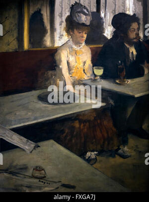 In un Cafe, assenzio, Dans un cafe, l'assenzio, di Edgar Degas, 1873, il Musee D'Orsay Galleria d'arte, Parigi, Francia, Europa Foto Stock