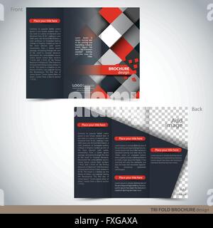 Tri Folder Brochure - Opuscolo mock up. Può essere usato come un concetto per il graphic design Illustrazione Vettoriale