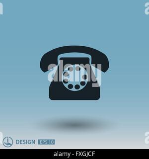 Il pittogramma del telefono. Concetto di vettore illustrazione per la progettazione. Eps 10 Illustrazione Vettoriale