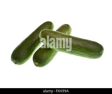 Fresco verde baby cetrioli eccellenti per mangiare come snack Foto Stock