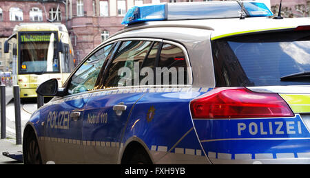 Macchina della polizia tedesca Foto Stock