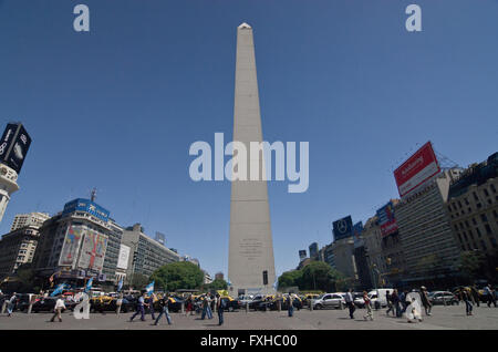 Obelisco di Buenos Aires Foto Stock
