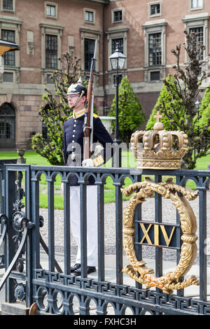 Un riparo nel palazzo Reale di Stoccolma Svezia Foto Stock