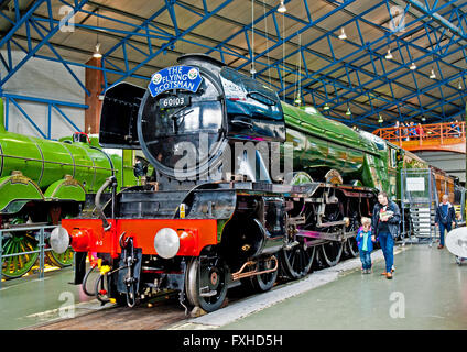 A3 Pacific n. 60103 Flying Scotsman presso il Museo Nazionale delle Ferrovie di York Foto Stock