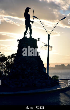 Monumento alla Tehuelche indiani Foto Stock