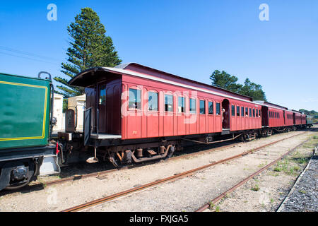 Il Cockle treno a Goolwa stazione ferroviaria, Goolwa, Sud Australia Foto Stock