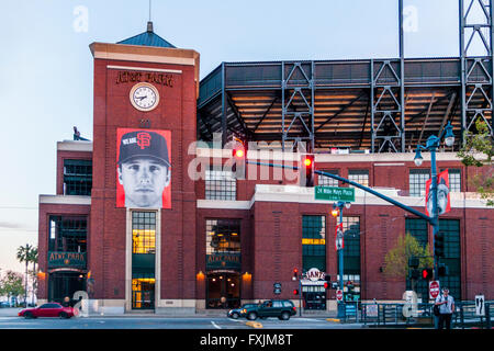 AT&T Park di San Francisco in California home dei giganti squadra di baseball Foto Stock