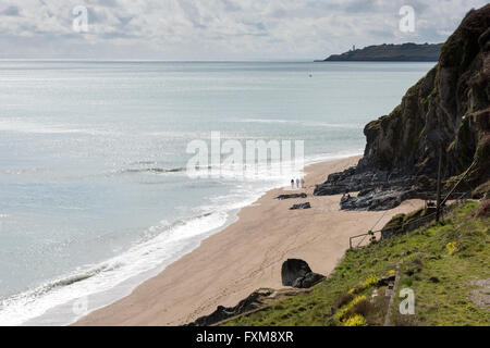 La spiaggia sulla costa sud del Devon vicino al punto di partenza REGNO UNITO Foto Stock