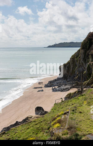 La spiaggia sulla costa sud del Devon vicino al punto di partenza REGNO UNITO Foto Stock