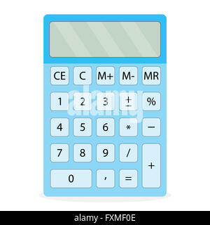 Calcolatrice del dispositivo isolato. Icona calcolatrice e calcolatrice isolato, calcolare la finanza, digital abacus e denaro contabile, fin Foto Stock