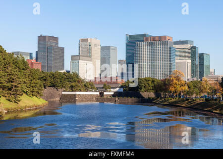 Vista della città di Tokyo, Giappone Foto Stock