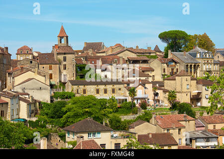 Vista di Belves, Francia Foto Stock