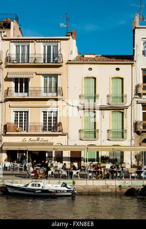 Quai Leoplold Suquet, Sete,Herault,Francia Foto Stock