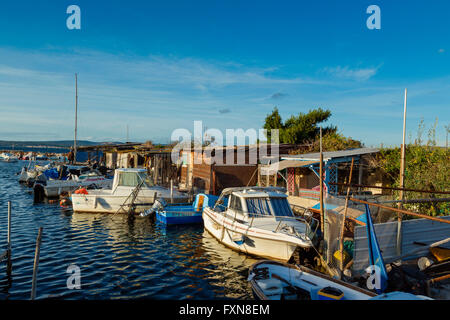 La Pointe Courte, Sete, Herault, Francia Foto Stock