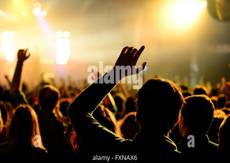 Barcellona - 29 GEN: la folla in un concerto presso il Razzmatazz venue on gennaio 29, 2015 a Barcellona, Spagna. Foto Stock