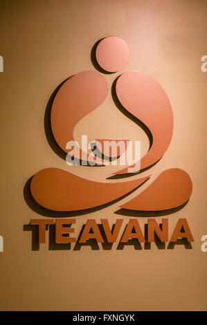 Logo Teavana segno presso Starbucks sede centrale a Seattle, Washington Foto Stock