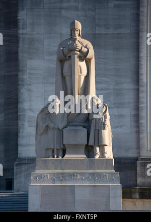 Statua al di fuori della Louisiana State Capitol, Baton Rouge, Louisiana, Stati Uniti d'America Foto Stock