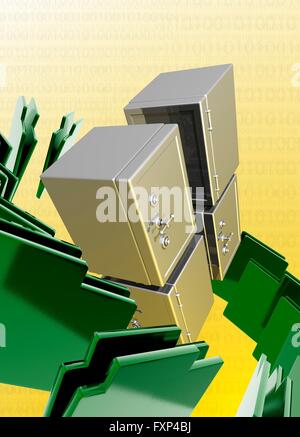 Protezione dei dati, illustrazione concettuale. Foto Stock