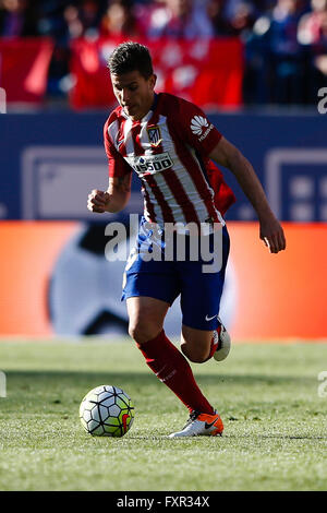 Madrid, Spagna. Xvii Apr, 2016. Lucas Hernandez Pi (19) Atletico de Madrid. La Liga tra Atletico de Madrid e Granada CF A Vicente Calderón Stadium in Madrid, Spagna, 17 aprile 2016 . Credito: Azione Sport Plus/Alamy Live News Foto Stock